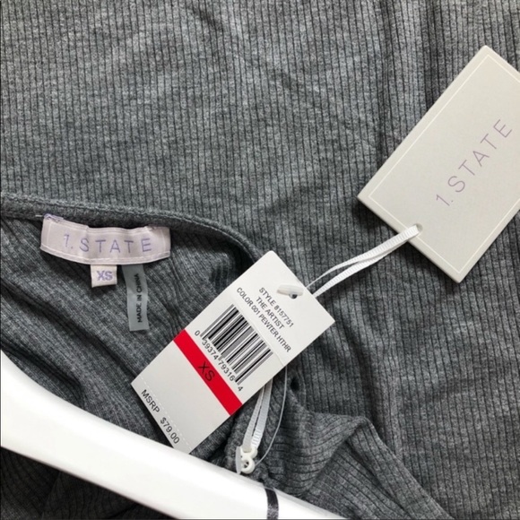 Ribbed Knit Dress One Shoulder Cutout Bodycon NWT 1.State Cocktails Sexy XS - Picture 7 of 11